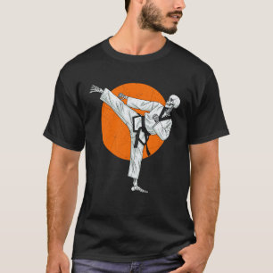 Klassischer Kampfsport Skelett High Side Kick Kara T-Shirt