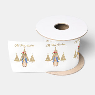 Klassischer Kaninchen-Weihnachtsmann-Hut Erster We Satinband
