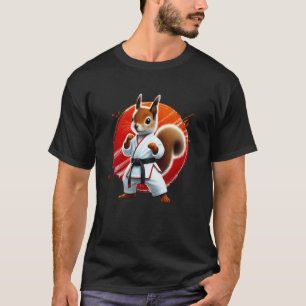 Klassischer Karate Eichhörnchen Kampfsport Kämpfer T-Shirt
