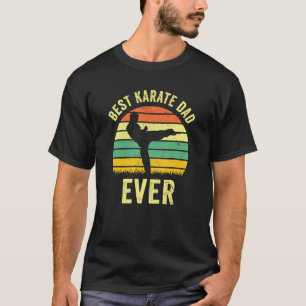 Klassischer Karate Martial Arts Retro Sonnenunterg T-Shirt