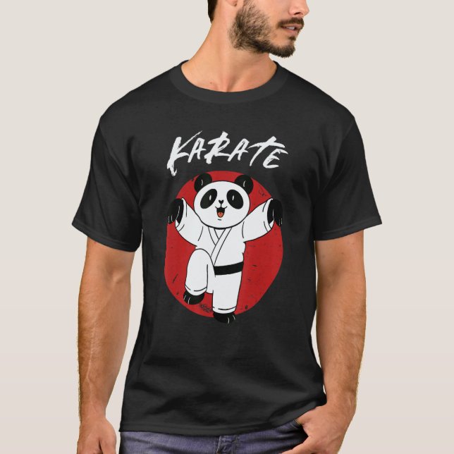 Klassischer Karate-Panda T-Shirt (Vorderseite)