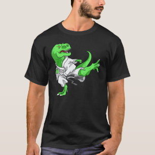 Klassischer Karate T Rex Dino Schüler Dinosaurier T-Shirt