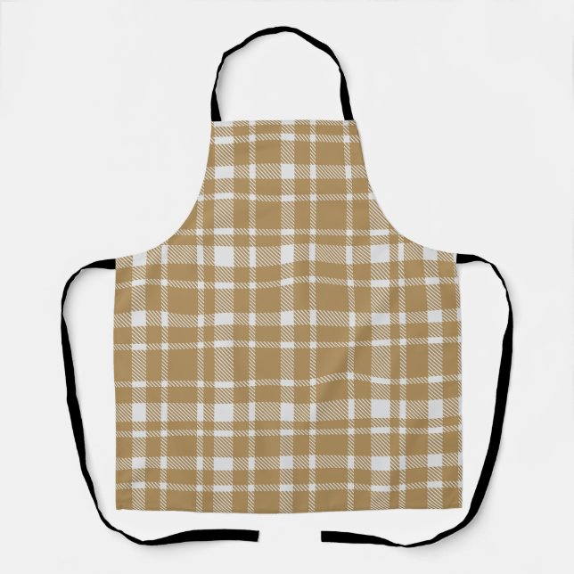Klassischer Karierter Tartan-Muster-warmer Erdbebe Schürze (Vorderseite)