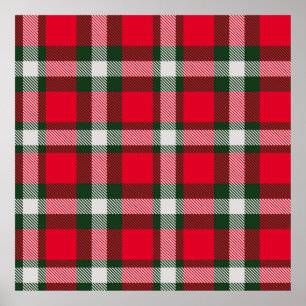 Klassischer karierter Tartan Nahtloses Design Hint Poster