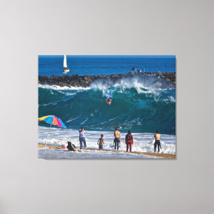 Klassischer Keil-Wipeout - Newport Beach, Ca Leinwanddruck
