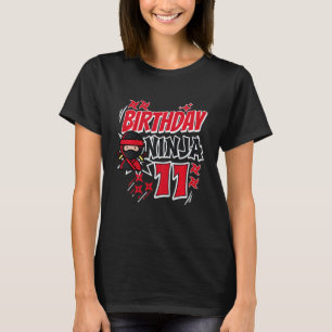 Klassischer Kindergeburtstag Ninja 11. Geburtstag T-Shirt