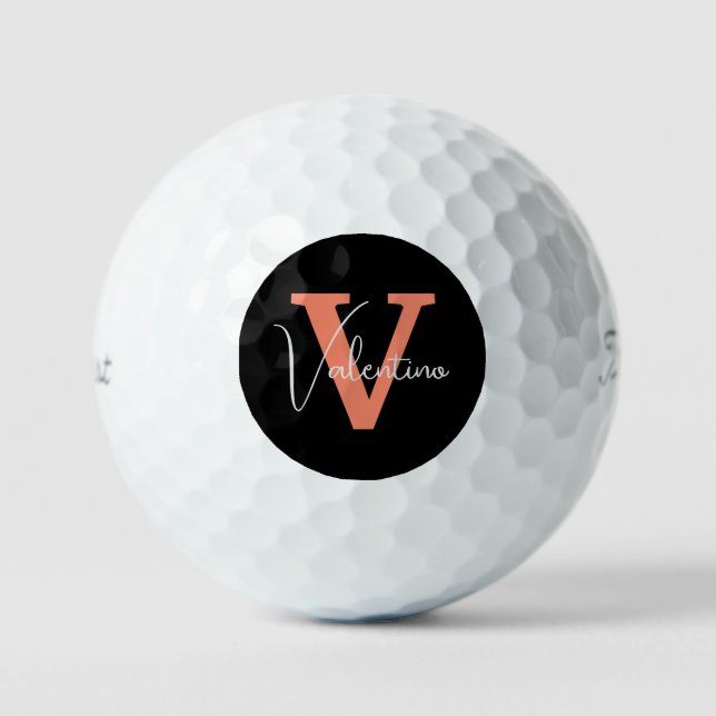Klassischer Klassiker mit moderner Monografie Golfball (Vorderseite)