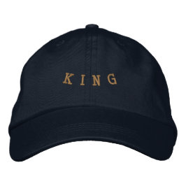 Klassischer König Text Navy Moderne Casual Verstel Bestickte Baseballkappe