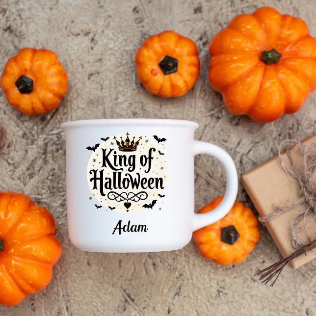 Klassischer König von Halloween Individuelle Name  Kaffeetasse (Von Creator hochgeladen)