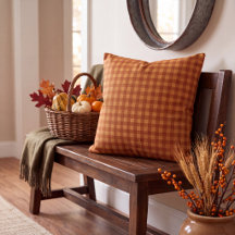 Klassischer Kürbis Herbst Gingham Karo