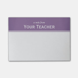 Klassischer Lavendel lila personalisiertes 4" x 3" Post-it Klebezettel