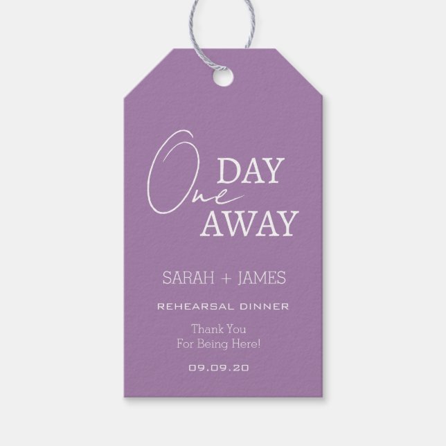 Klassischer Lavendel zum Abendessen in der Probe Geschenkanhänger (Vorderseite)