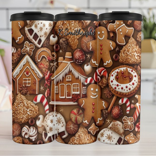 Klassischer Lebkuchen-Cookie-Aufstrich Thermosbecher (Von Creator hochgeladen)