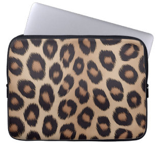 Klassischer Leoparden-Tierdruck Brauner Gepard Laptopschutzhülle