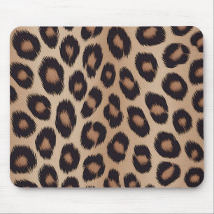 Klassischer Leoparden-Tierdruck Brauner Gepard Mousepad