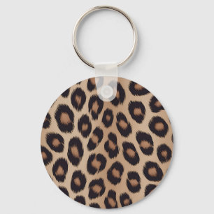 Klassischer Leoparden-Tierdruck Brauner Gepard Schlüsselanhänger