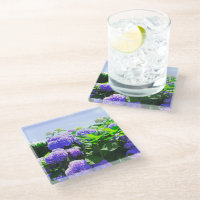 Klassischer Lila-realistischer Hydrangea-Untersetz
