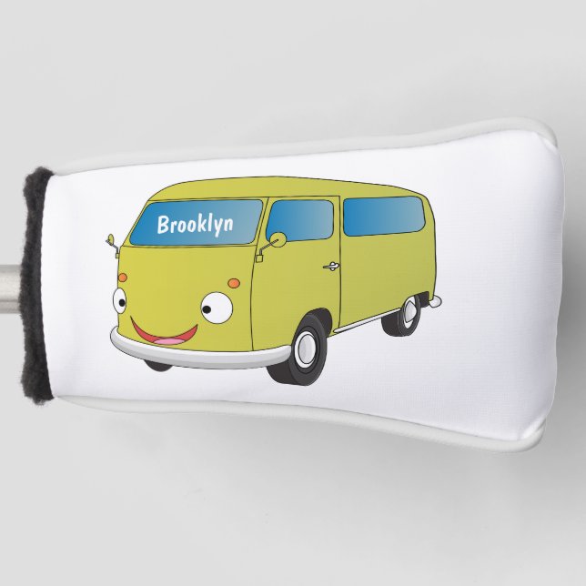 Klassischer Limettengrüner Cartoon Golf Headcover (Vorderseite)