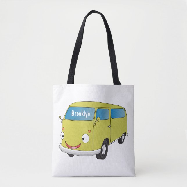 Klassischer Limettengrüner Cartoon Tasche (Vorderseite)