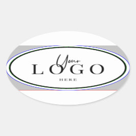 Klassischer Logo Ovaler Aufkleber