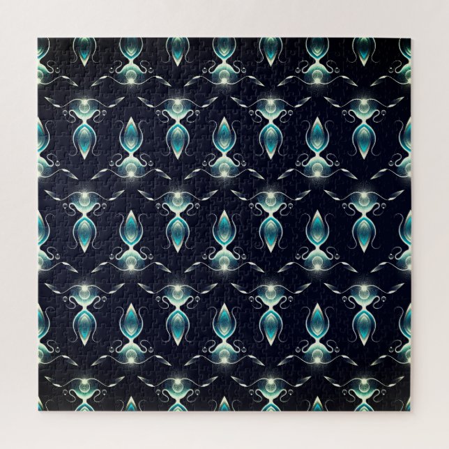Klassischer Look von blauen Edelsteinen mit glühen (Vertikal)