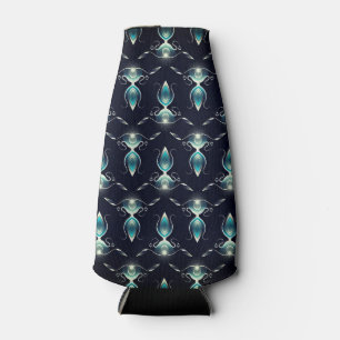 Klassischer Look von blauen Edelsteinen mit glühen Flaschenkühler