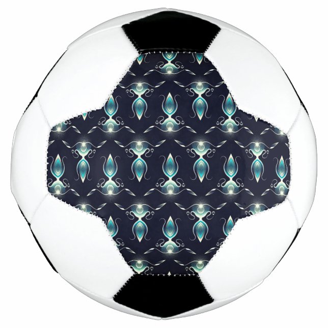 Klassischer Look von blauen Edelsteinen mit glühen Fußball (Vorderseite)