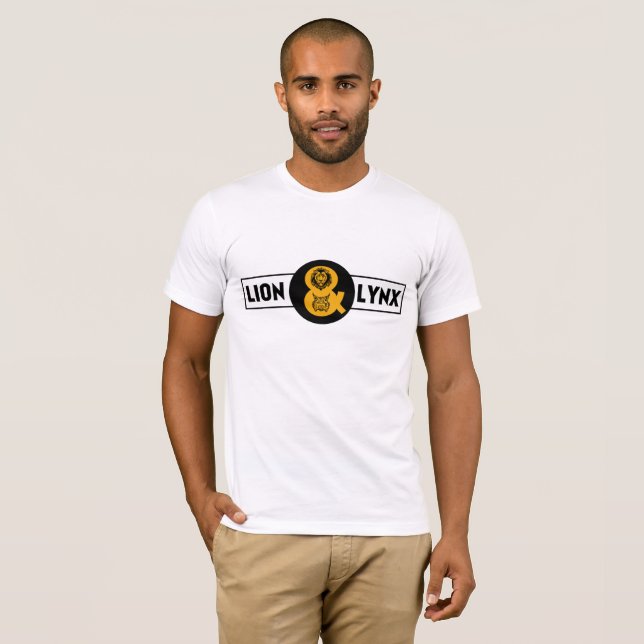 Klassischer Löwe und Luchs T-Shirt (Vorne ganz)