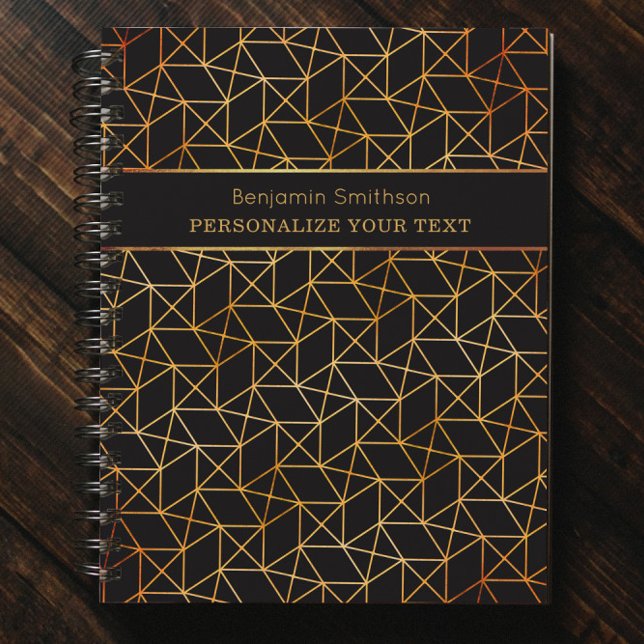 Klassischer Luxus Abstrakt Black Gold Beruflich Planer (Von Creator hochgeladen)