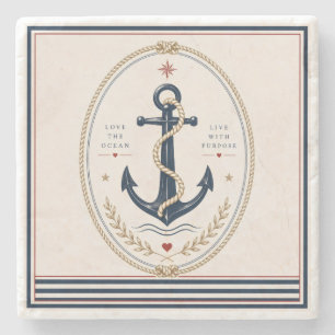 Klassischer maritimer Untersetzer Sailorcore