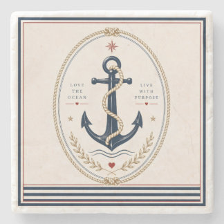 Klassischer maritimer Untersetzer Sailorcore