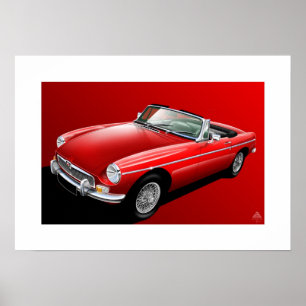 Klassischer MG B Roadster Poster