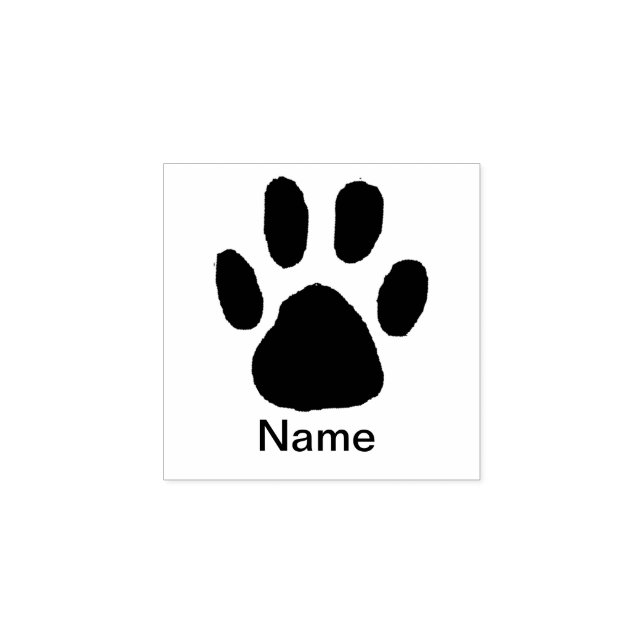 Klassischer Minimal-Name für Tierpfade Gummistempel (Prägung)