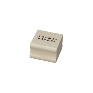 Klassischer Minimalist Elegant Einfach Name hinzuf Gummistempel