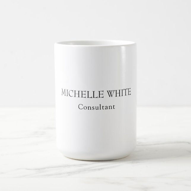 Klassischer Minimalistischer Beruflicher Name Kaffeetasse (Mittel)