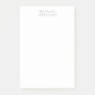 Klassischer Minimalistischer Elegantenname Schwarz Post-it Klebezettel