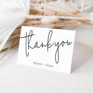 Klassischer Minimalistischer Mixed Schriftart Einf Dankeskarte