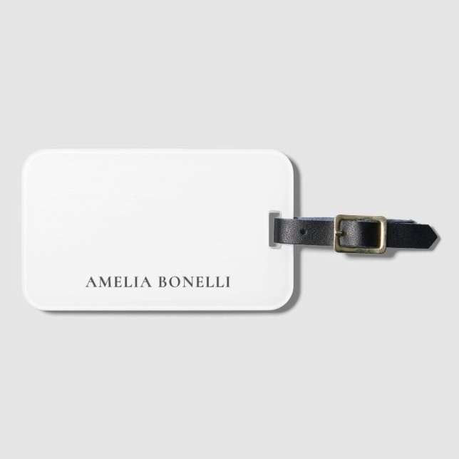 Klassischer minimalistischer professioneller Plain Gepäckanhänger (Vorderseite (Horizontal))
