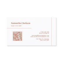 Klassischer Minimalistischer Terracotta-Code QR