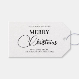 Klassischer Minimalistischer Weihnachtsurlaub Geschenkanhänger