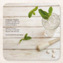 Klassischer Mojito Rechteckiger Pappuntersetzer