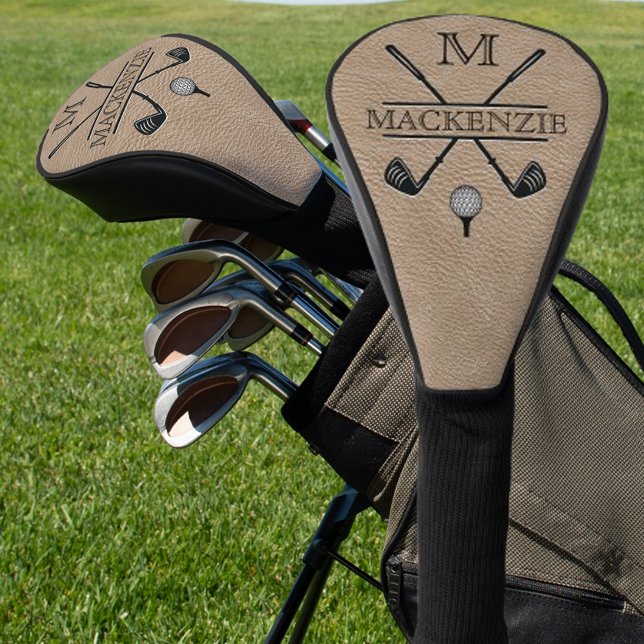 Klassischer Monogramm-Initialname  Golf Headcover (Von Creator hochgeladen)