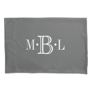 Klassischer Monogramm-Kissenfall Kissenbezug