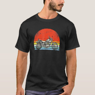 Klassischer Motorradfahrer Retro Vintage Sonnenunt T-Shirt
