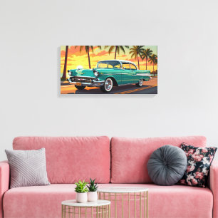Klassischer Muscle Car 1957 Leinwanddruck