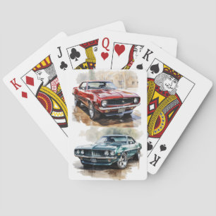 Klassischer Muscle Car Spielkarten