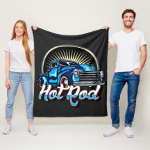 Klassischer Muskelwagen des blauen Frisierten Auto