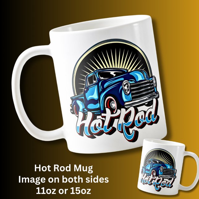 Klassischer Muskelwagen des blauen Frisierten Auto Kaffeetasse (Von Creator hochgeladen)