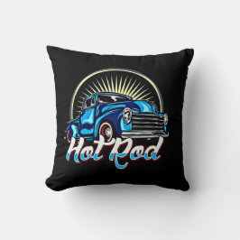Klassischer Muskelwagen des blauen Frisierten Auto Kissen