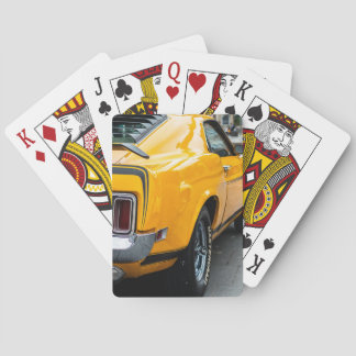 Klassischer Mustang-Superauto Spielkarten